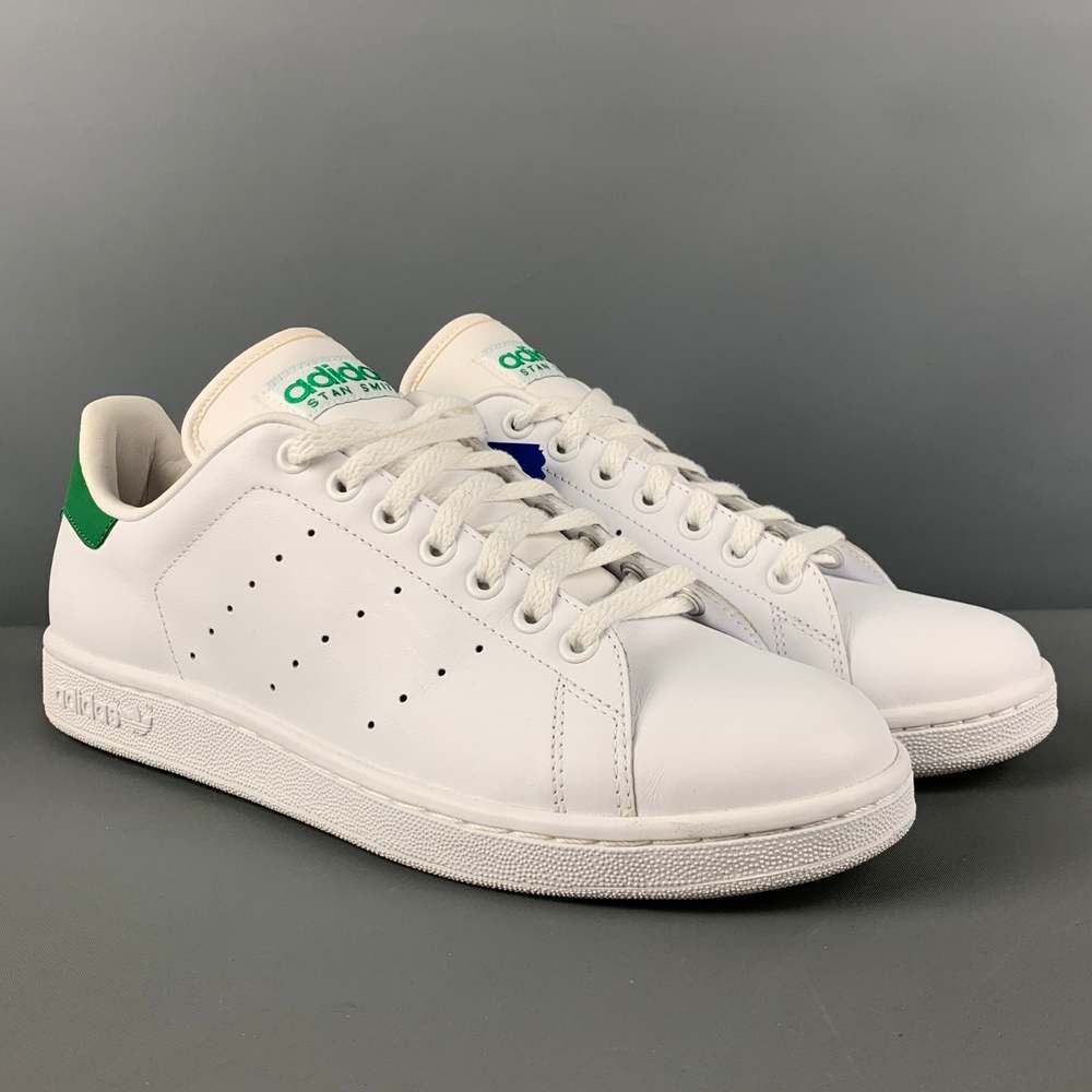 ADIDAS x STAN SMITH White Leather Lace Up Sneakers - Picture 2 of 9